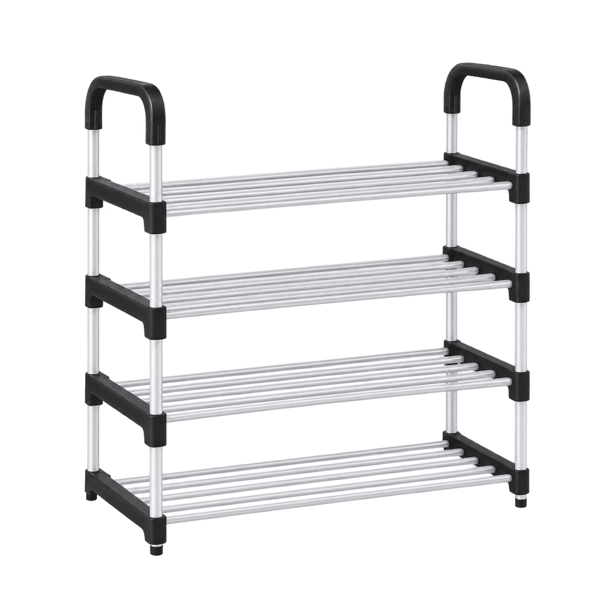 40cm black 4 Layers metal shoe rack for indoor shoe storage